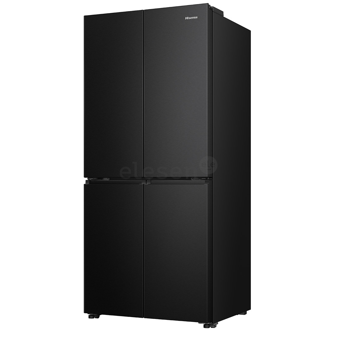 Hisense, Cross Door, No Frost, 483 L, aukštis 179 cm, juodas - SBS šaldytuvas