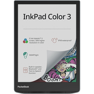Elektroninė knygų skaityklė PocketBook InkPad Color 3, 7.8", 32 GB, pilka/juoda Prekė - PB743K3-1-WW PB743K3-1-WW