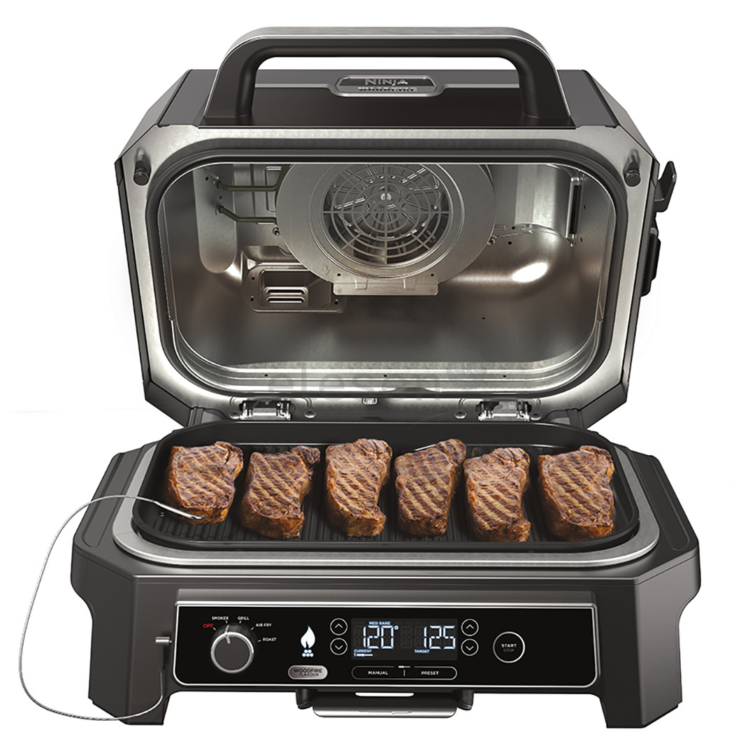 Ninja Woodfire Pro XL, black - Electric BBQ Grill & Smoker