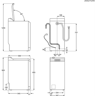 Skalbimo mašina Electrolux, 6 kg, gylis 60 cm, 1200 rpm Prekė-EW6T4262E