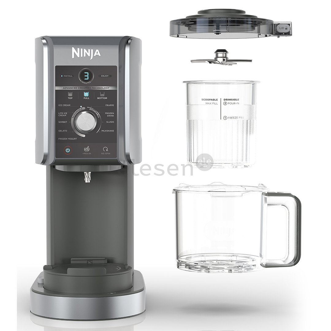Ninja CREAMi Deluxe, 10-in1, black/silver - Ice cream maker