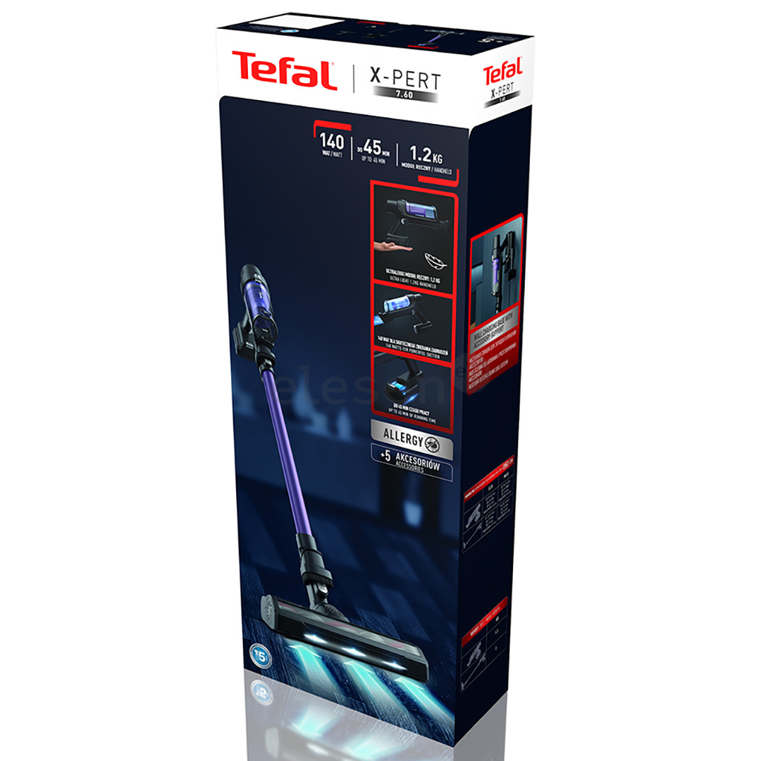 Tefal X-PERT 7.60, сиреневый - Беспроводной пылесос