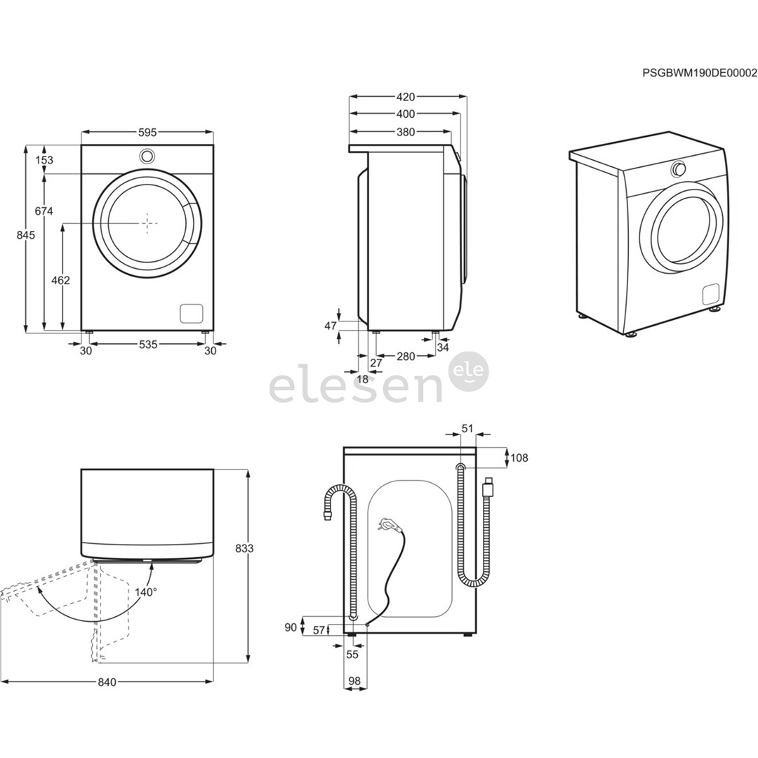 Electrolux, Perfect Care 600, 6 kg, gylis 37,8 cm, 1200 aps./min. - Skalbimo mašina