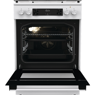 Gorenje, 71 L, width 60 cm, white - Gas cooker with electric oven Item - GKS6C70WF