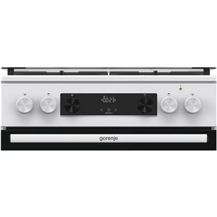 Gorenje, 71 L, width 60 cm, white - Gas cooker with electric oven Item - GKS6C70WF
