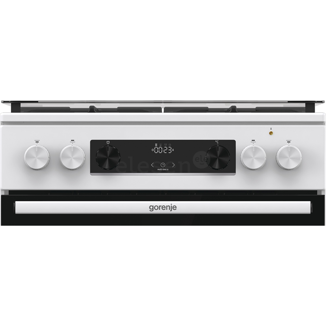 Gorenje, 71 L, width 60 cm, white - Gas cooker with electric oven Item - GKS6C70WF