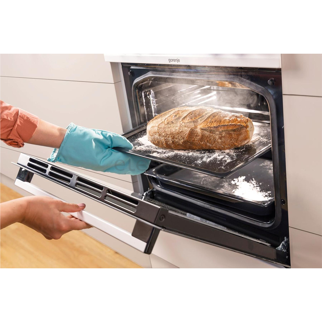 Gorenje, 71 L, width 60 cm, white - Gas cooker with electric oven Item - GKS6C70WF
