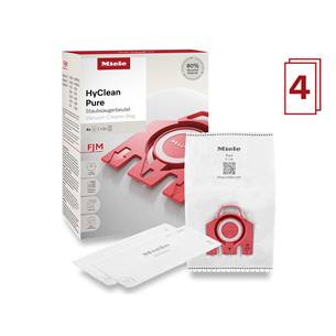 Dulkių siurblių maišeliai Miele HyClean Pure FJM, 4 vnt. Prekė - 12421140