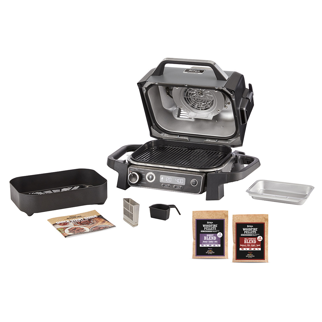 Ninja Woodfire, black - Electric BBQ Grill & Smoker