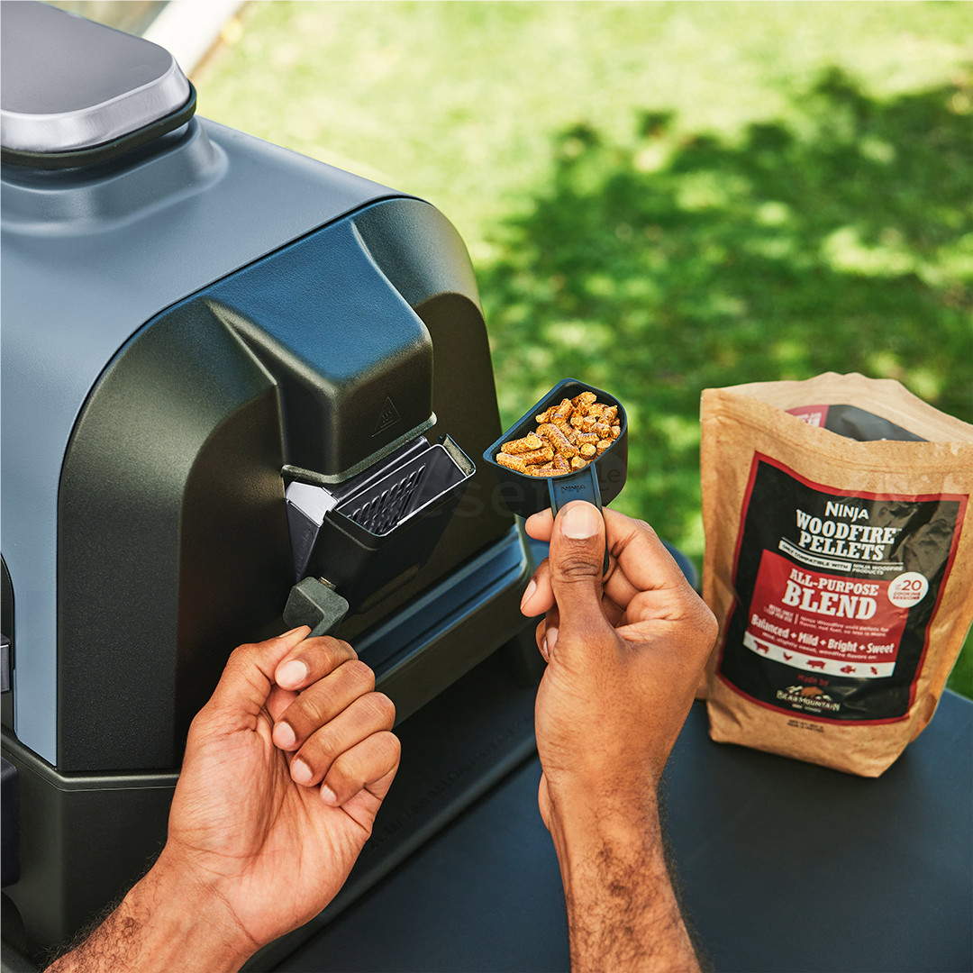 Ninja Woodfire Pro Connect XL, blue/black - Electric BBQ Grill & Smoker