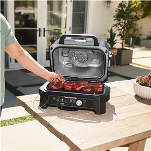 Ninja Woodfire Pro Connect XL, blue/black - Electric BBQ Grill & Smoker