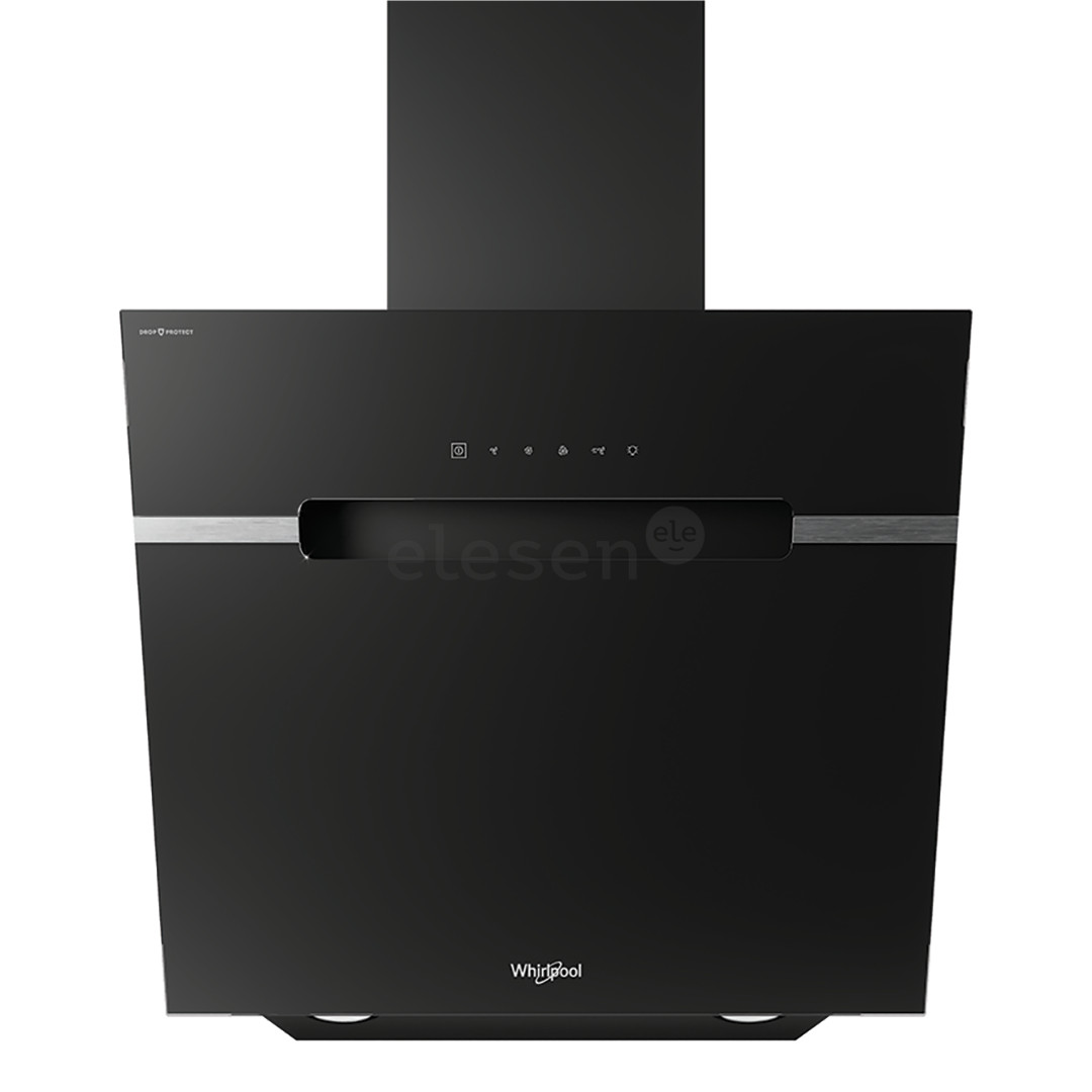 Whirlpool, 740 mᶾ/h, width 60 cm, black - Cooker hood