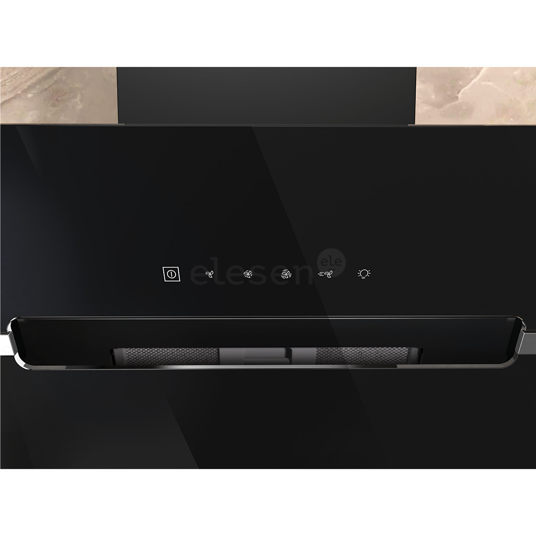 Whirlpool, 740 mᶾ/h, width 60 cm, black - Cooker hood