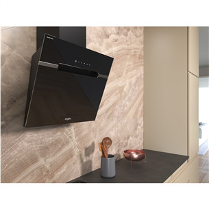 Whirlpool, 740 mᶾ/h, width 60 cm, black - Cooker hood