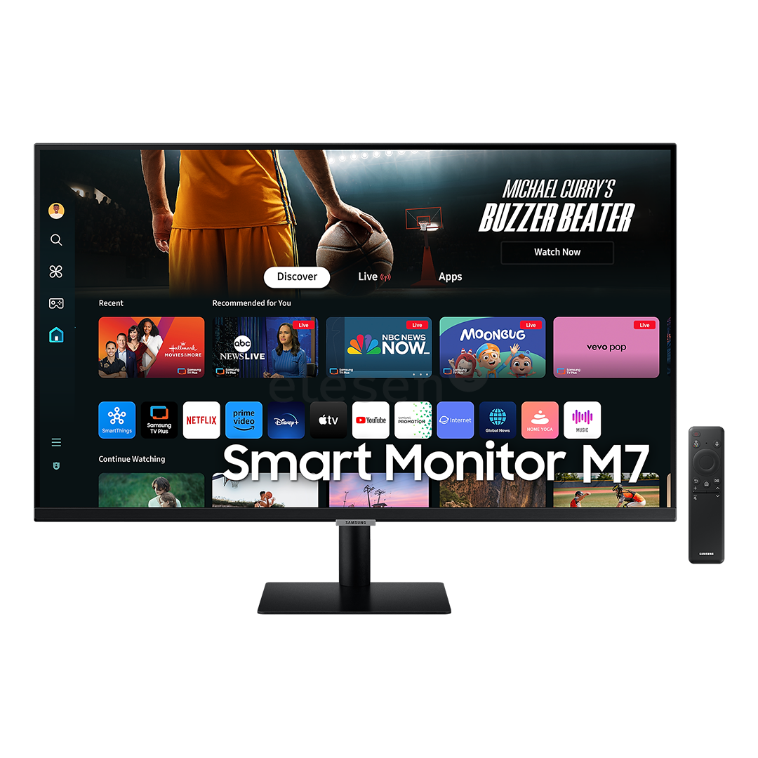 Samsung Smart Monitor M7 M70D, 32'', UHD, LED VA, USB-C, black - Monitor