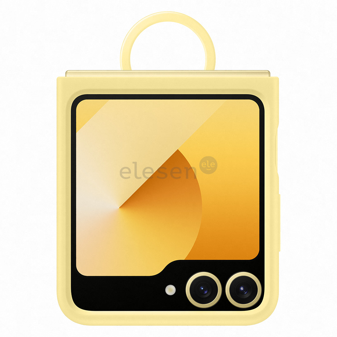 Samsung Silicone case, Galaxy Flip6, geltonas - Dėklas