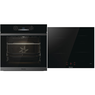 Orkaitė + indukcinė kaitlentė Hisense, 77 L, juoda Prekė - BSA65226AB+HI6401BSC BSA65226AB+HI6401BSC