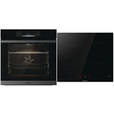Orkaitė + indukcinė kaitlentė Hisense, 77 L, juoda Prekė - BSA65226AB+HI6401BSC