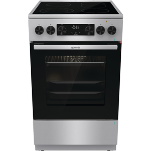 Elektrinė viryklė su elektrine orkaite Gorenje GECS5C70XA, 70 L, plotis 50 cm, plieno GECS5C70XA