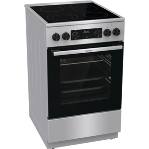 Elektrinė viryklė su elektrine orkaite Gorenje GECS5C70XA, 70 L, plotis 50 cm, plieno