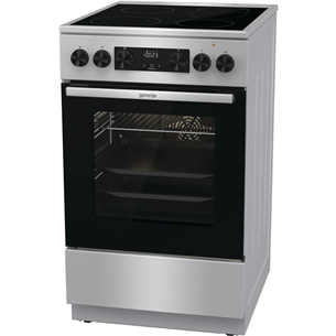 Elektrinė viryklė su elektrine orkaite Gorenje GECS5C70XA, 70 L, plotis 50 cm, plieno