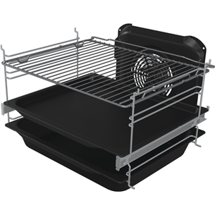 Elektrinė viryklė su elektrine orkaite Gorenje GECS5C70XA, 70 L, plotis 50 cm, plieno
