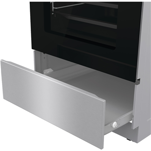 Elektrinė viryklė su elektrine orkaite Gorenje GECS5C70XA, 70 L, plotis 50 cm, plieno