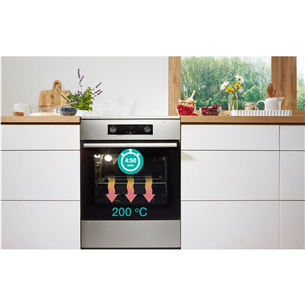 Elektrinė viryklė su elektrine orkaite Gorenje GECS5C70XA, 70 L, plotis 50 cm, plieno