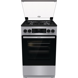 Dujinė viryklė su elektrine orkaite Gorenje GK5C41SH, 70 L, plotis 50 cm, pilka