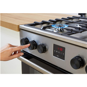 Dujinė viryklė su elektrine orkaite Gorenje GK5C41SH, 70 L, plotis 50 cm, pilka