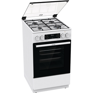 Dujinė viryklė su elektrine orkaite Gorenje GK5C41WJ, 62 L, plotis 50 cm, balta