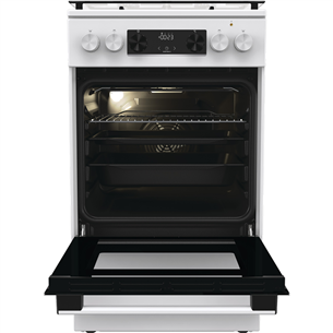 Dujinė viryklė su elektrine orkaite Gorenje GK5C41WJ, 62 L, plotis 50 cm, balta