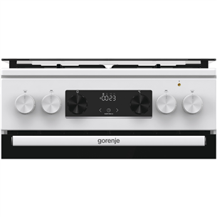 Dujinė viryklė su elektrine orkaite Gorenje GK5C41WJ, 62 L, plotis 50 cm, balta
