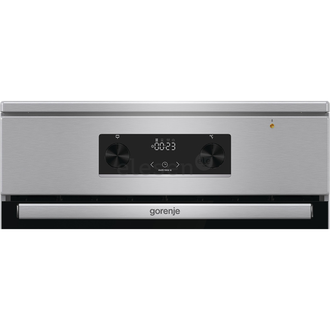 Gorenje, 70 л, ширина 50 см, нерж. сталь - Индукционная плита с электрической духовкой