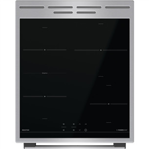 Gorenje, 70 л, ширина 50 см, нерж. сталь - Индукционная плита с электрической духовкой