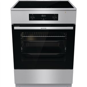 Indukcinė viryklė su elektrine orkaite Gorenje GEIT6C60XPG, 71 L, plotis 60 cm, plieno GEIT6C60XPG