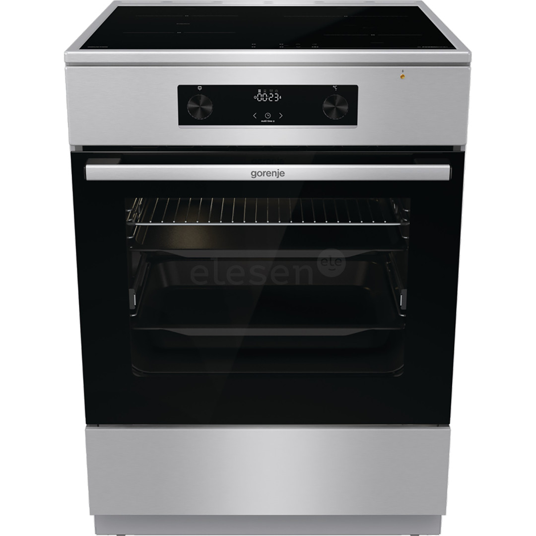 Gorenje, 71 L, width 60 cm, inox - Induction cooker with electric oven