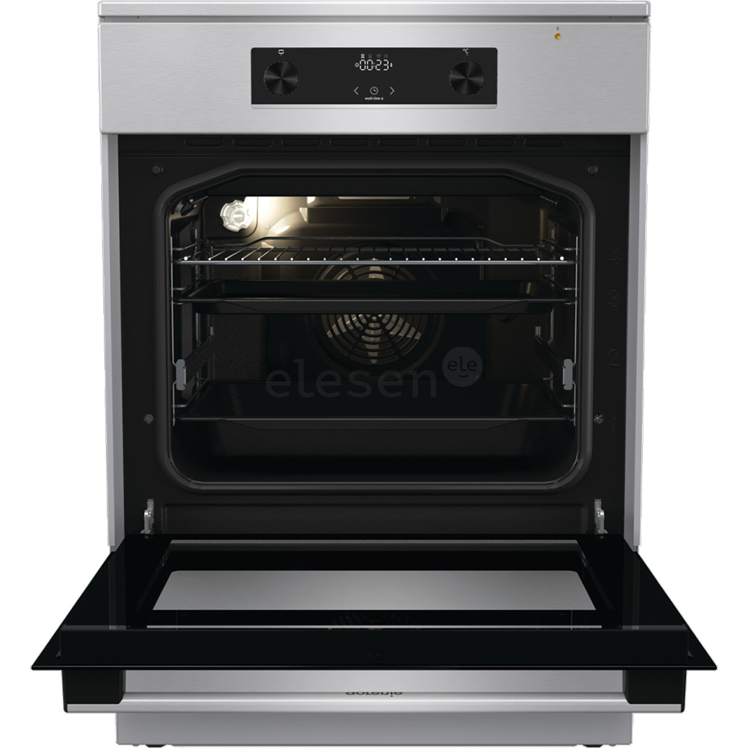 Gorenje, 71 L, width 60 cm, inox - Induction cooker with electric oven