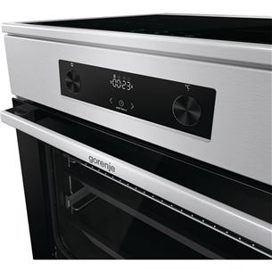 Indukcinė viryklė su elektrine orkaite Gorenje GEIT6C60XPG, 71 L, plotis 60 cm, plieno