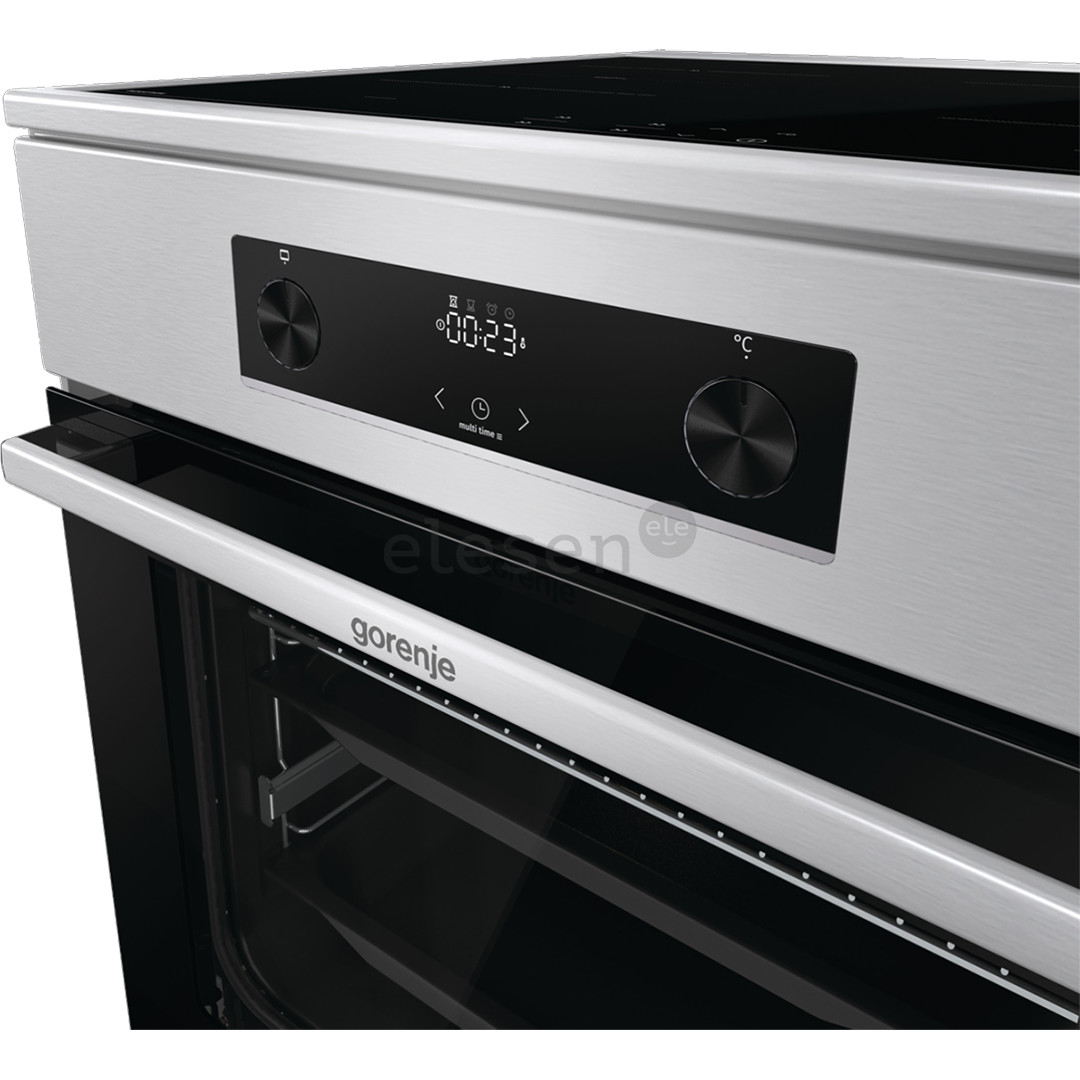 Gorenje, 71 L, width 60 cm, inox - Induction cooker with electric oven