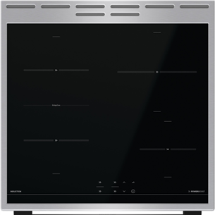 Indukcinė viryklė su elektrine orkaite Gorenje GEIT6C60XPG, 71 L, plotis 60 cm, plieno