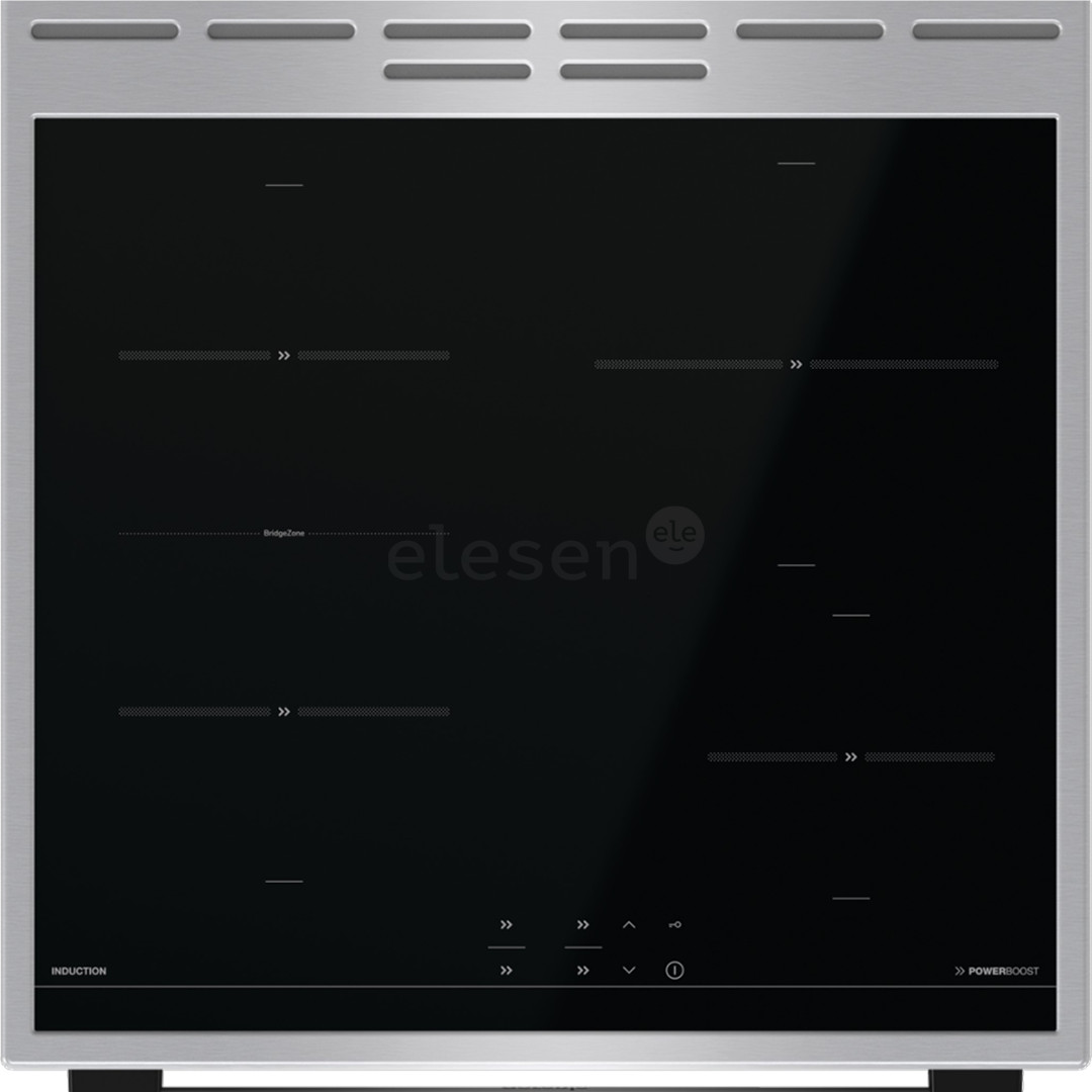 Gorenje, 71 L, width 60 cm, inox - Induction cooker with electric oven