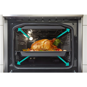 Indukcinė viryklė su elektrine orkaite Gorenje GEIT6C60XPG, 71 L, plotis 60 cm, plieno