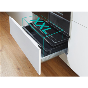 Indukcinė viryklė su elektrine orkaite Gorenje GEIT6C60XPG, 71 L, plotis 60 cm, plieno