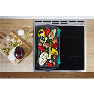 Indukcinė viryklė su elektrine orkaite Gorenje GEIT6C60XPG, 71 L, plotis 60 cm, plieno