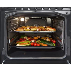 Indukcinė viryklė su elektrine orkaite Gorenje GEIT6C60XPG, 71 L, plotis 60 cm, plieno