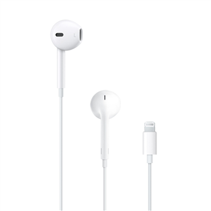 Ausinės Apple EarPods, Lightning Plug, baltos  Prekė-MWTY3ZM/A MWTY3ZM/A