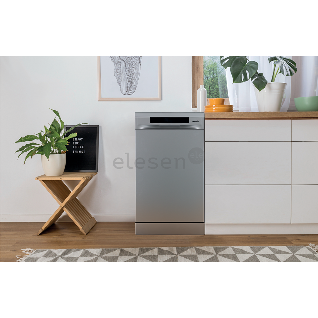 Gorenje, 11 place settings, silver - Free standing dishwasher