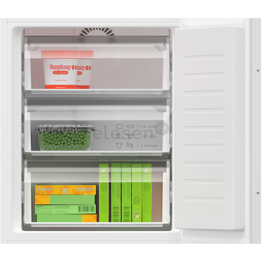 Įmontuojamas šaldytuvas Bosch KIN86VSE0, NoFrost, 260 l, aukštis, 178 cm