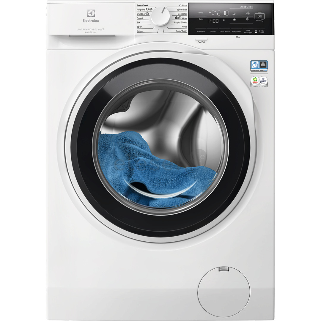 Electrolux 600 SensiCare, 9 kg, gylis 63,6 cm, 1400 aps./min. - Skalbimo mašina